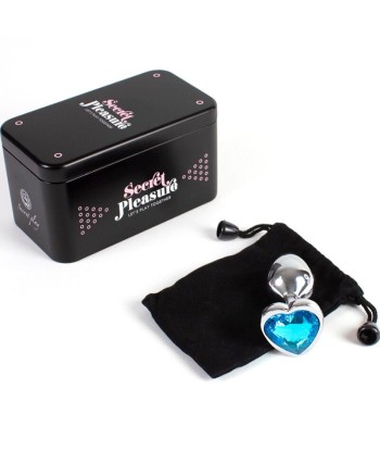 SECRETPLAY - METAL BUTT PLUG CORAZÓN AZUL TALLA S 7 CM