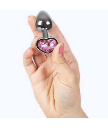SECRETPLAY - METAL BUTT PLUG CORAZÓN FUCSIA TALLA S 7 CM