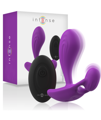 INTENSE - SHELLY DUO ANAL-PERINEO , VAGINAL-CLITORIS REMOTO MORADO