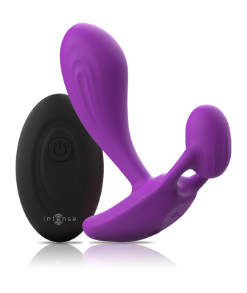 INTENSE - SHELLY DUO ANAL-PERINEO , VAGINAL-CLITORIS REMOTO MORADO