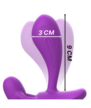 INTENSE - SHELLY DUO ANAL-PERINEO , VAGINAL-CLITORIS REMOTO MORADO