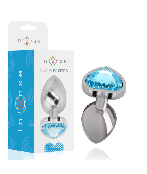 INTENSE - PLUG ANAL METAL ALUMINIO CORAZÓN AZUL TALLA S INTENSE - PLUG ANAL METAL ALUMINIO CORAZÓN AZUL TALLA S