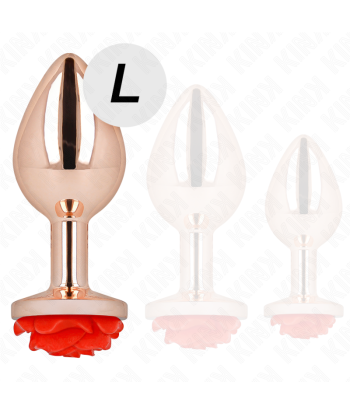 KINK - PLUG ANAL ORO ROSADO ROSA ROJA L