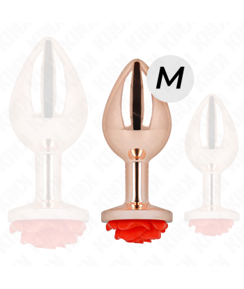 KINK - PLUG ANAL ORO ROSADO ROSA ROJA M