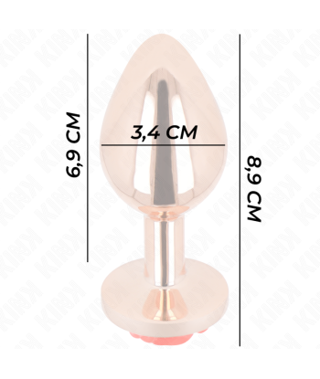 KINK - PLUG ANAL ORO ROSADO ROSA ROJA M
