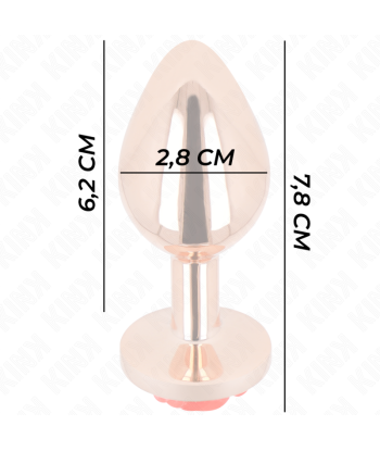 KINK - PLUG ANAL ORO ROSADO ROSA ROJA S