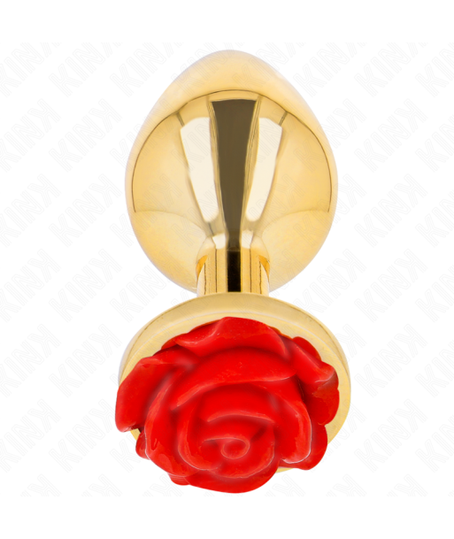 KINK - PLUG ANAL DORADO ROSA ROJA TALLA L KINK - PLUG ANAL DORADO ROSA ROJA TALLA L