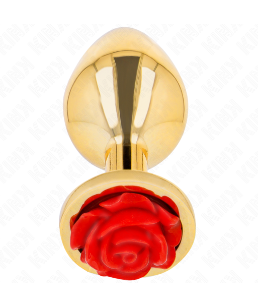 KINK - PLUG ANAL DORADO ROSA ROJA TALLA M KINK - PLUG ANAL DORADO ROSA ROJA TALLA M