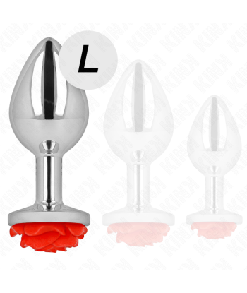 KINK - PLUG ANAL ROSA ROJA TALLA L