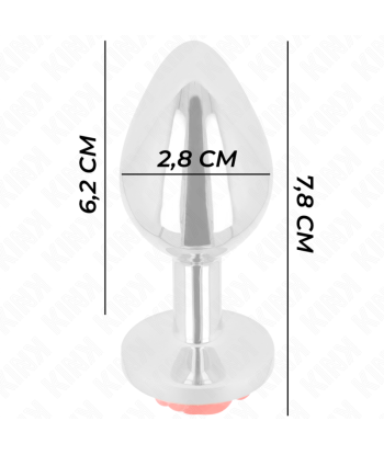 KINK - PLUG ANAL ROSA ROJA TALLA S