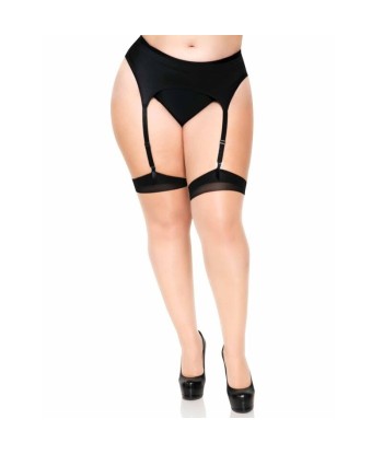 LEG AVENUE - MEDIAS NUDE CON TACON CUBANO Y COSTURA TRASERA PLUS