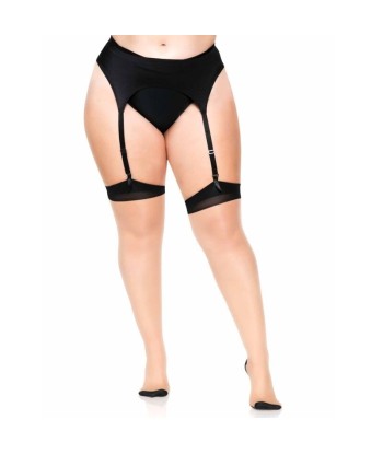 LEG AVENUE - MEDIAS NUDE CON TACON CUBANO Y COSTURA TRASERA PLUS