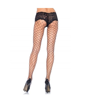 LEG AVENUE - PANTYS DE RED CON SHORT DE ENCAJE