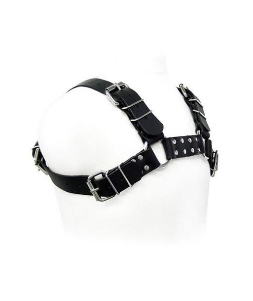 LEATHER BODY - BLACK BULL DOG HARNESS LEATHER BODY - BLACK BULL DOG HARNESS