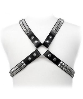 LEATHER BODY - PYRAMID STUD HARNESS