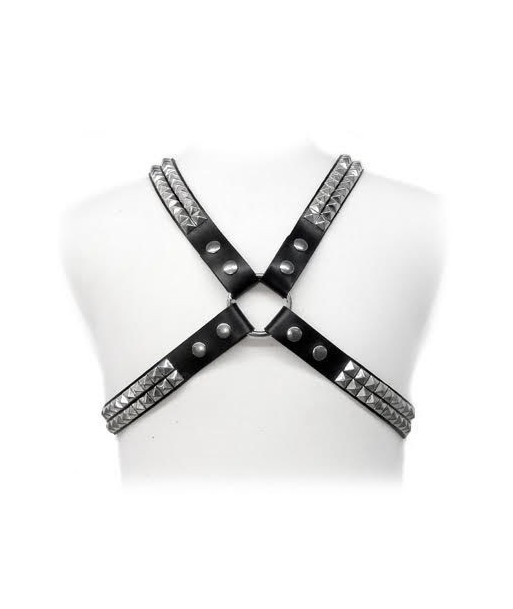 LEATHER BODY - PYRAMID STUD HARNESS