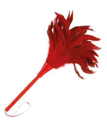 DARKNESS - PLUMA ESTIMULADORA ROJO 24CM
