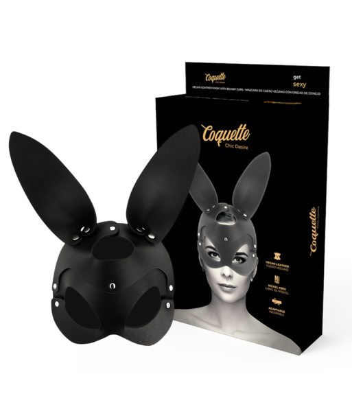 COQUETTE CHIC DESIRE - MASCARA CUERO VEGANO CON OREJAS DE CONEJO COQUETTE CHIC DESIRE - MASCARA CUERO VEGANO CON OREJAS DE CONEJO