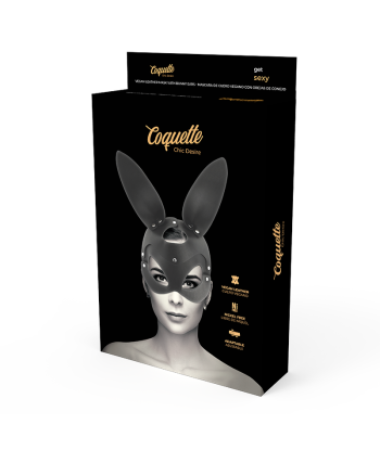 COQUETTE CHIC DESIRE - MASCARA CUERO VEGANO CON OREJAS DE CONEJO