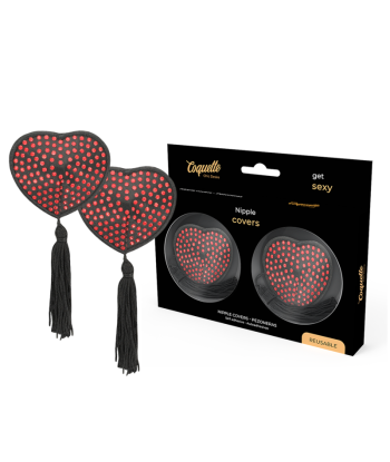 COQUETTE CHIC DESIRE - CUBRE PEZONES ROJO - NEGRO