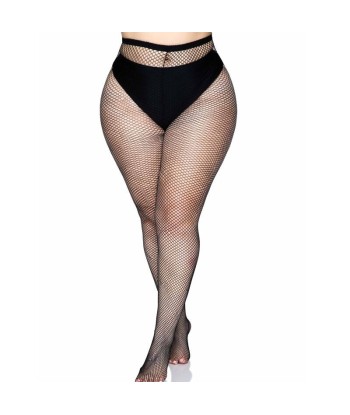 LEG AVENUE - MEDIAS EN RED NEGRO TALLA GRANDE