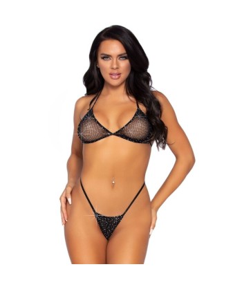 LEG AVENUE - SET EN CUERPO DE RED TOP Y TANGA TALLA ÚNICA