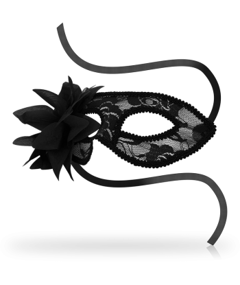 OHMAMA - MASKS ANTIFAZ CON ENCAJES Y FLOR NEGRO
