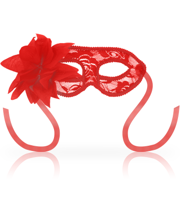 OHMAMA - MASKS ANTIFAZ CON ENCAJES Y FLOR ROJO