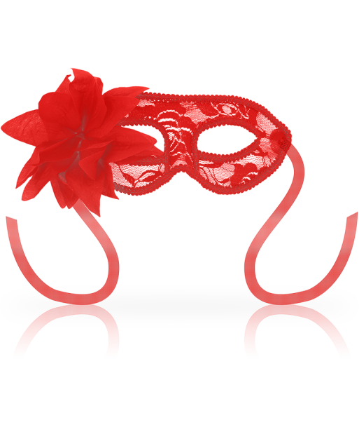 OHMAMA - MASKS ANTIFAZ CON ENCAJES Y FLOR ROJO OHMAMA - MASKS ANTIFAZ CON ENCAJES Y FLOR ROJO