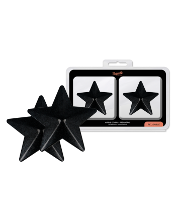 COQUETTE CHIC DESIRE - CUBRE PEZONES METAL ESTRELLAS NEGRAS