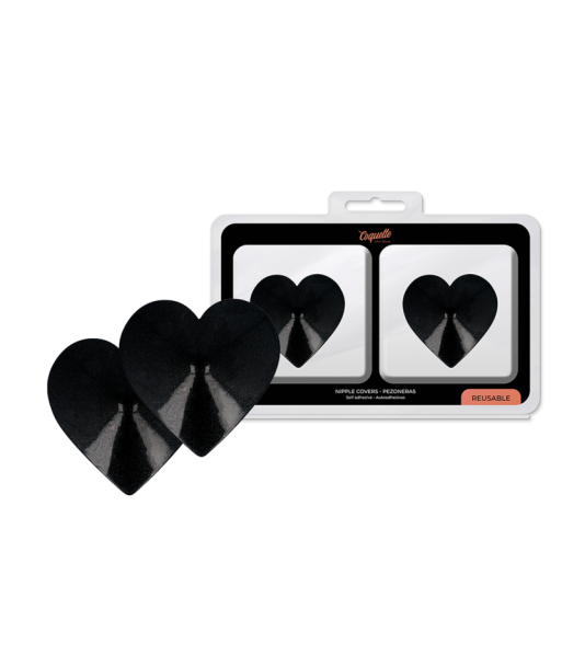 COQUETTE CHIC DESIRE - CUBRE PEZONES METAL CORAZONES NEGROS COQUETTE CHIC DESIRE - CUBRE PEZONES METAL CORAZONES NEGROS