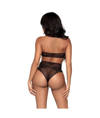 LEG AVENUE - SET DOS PIEZAS TOP CORTO CUELLO HALTER Y TANGA TALLA ÚNICA
