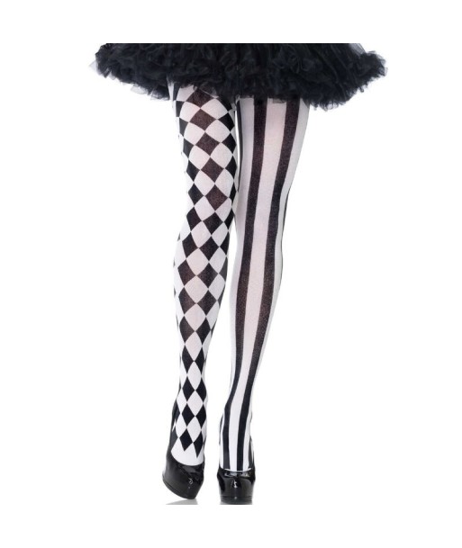 LEG AVENUE - MEDIAS ARLEQUIN NEGRO-BLANCO LEG AVENUE - MEDIAS ARLEQUIN NEGRO-BLANCO