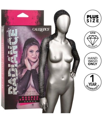 CALEXOTICS - RADIANCE ENCOGIMIENTO DE HOMBROS CON CAPUCHA PEDRERÍA TALLA GRANDE