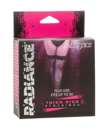 CALEXOTICS - RADIANCE MEDIAS HASTA EL MUSLO PEDRERÍA TALLA GRANDE