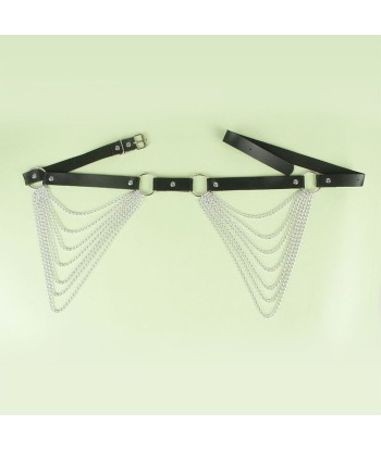SUBBLIME - CINTURÓN DE CADENAS CUERO NEGRO TALLA ÚNICA