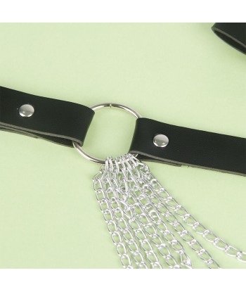 SUBBLIME - CINTURÓN DE CADENAS CUERO NEGRO TALLA ÚNICA