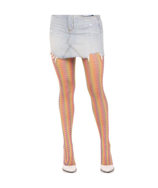 LEG AVENUE - MEDIAS DE CROCHET MULTICOLOR LEG AVENUE - MEDIAS DE CROCHET MULTICOLOR
