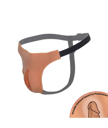 HIDDEN DESIRE - ALTER EGO TANGA VAGINA ABIERTA AJUSTABLE NATURAL