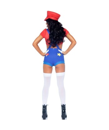 LEG AVENUE - DISFRAZ SEXY MARIO BROS ROJO-AZUL M