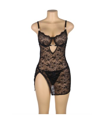 SUBBLIME - 954185 BABYDOLL DE ENCAJE CON TIRANTES AJUSTABLES NEGRO S-M