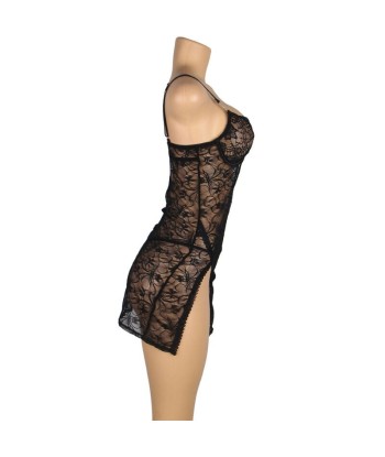 SUBBLIME - 954185 BABYDOLL DE ENCAJE CON TIRANTES AJUSTABLES NEGRO S-M