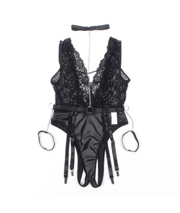 SUBBLIME - 954383 BODY SEXY CON LIGUEROS NEGRO S-M