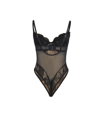 SUBBLIME - 955618 BODY DE ENCAJE CON CIERRE INFERIOR NEGRO S-M