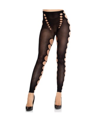 LEG AVENUE - MEDIAS OPACAS SIN COSTURAS CON CORTE EN LOS PIES NEGRO