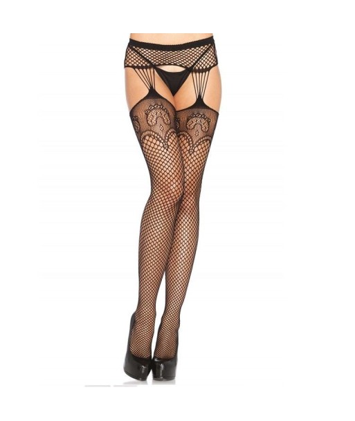 LEG AVENUE - MEDIAS EN RED CON LIGUEROS LEG AVENUE - MEDIAS EN RED CON LIGUEROS