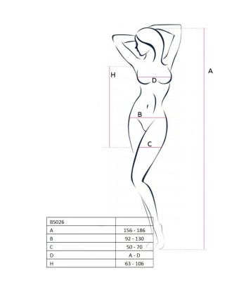 PASSION - WOMAN BS026 BODYSTOCKING ESTILO VESTIDO BLANCO TALLA ÚNICA