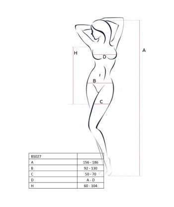 PASSION - WOMAN BS027 BODYSTOCKING ESTILO VESTIDO BLANCO TALLA ÚNICA