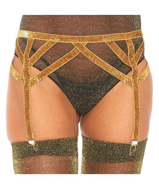 LEG AVENUE - LIGUERO LUREX DORADO TALLA ÚNICA