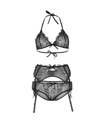 LEG AVENUE - SET DE TRES PIEZAS CON BRILLANTES M